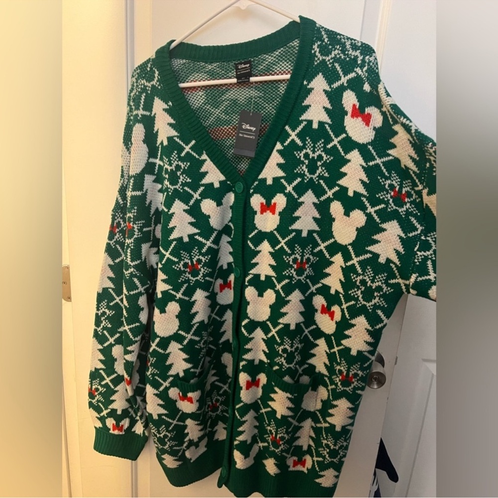 Disney Cozy Green Knit Sweater